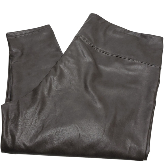 7 For All Mankind Brown Faux Leather Leggings Women's Plus Size 2X - Picture 14 of 14